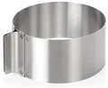 Produktbild: wenco Tortenring verstellbar 16-30 cm, 8 cm hoher Kuchenring aus Edelstahl, Backzubehör für Torten, hitzebeständig bis 180°C, rostfrei, silber, spülmaschinengeeignet