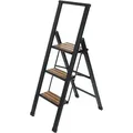 Produktbild: Klapptrittleiter, schwarz, 3 Stufen Wenko