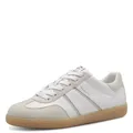 Produktbild: Tamaris Damen Low-Top Sneaker, Frauen Sneaker,Wechselfußbett,schnürschuhe,schnürer,Business,Freizeit,wortmann,sportlich,White Comb,36 EU
