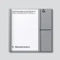 Produktbild: Siedle Tastenmodul 1 Taste 1 mit N-System, TM 612-1 SM, silber metallic, 2544203