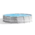 Produktbild: Intex 26724 Prisma Frame Aufstellpool, rund, Ø 457 x 107 cm, grau