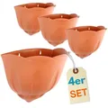 Produktbild: GarPet 4er Set Blumentopf Wand Blumentopf Wandmontage Wandblumentopf Wandvasen für Pflanzen Pflanzen Wandhalterung Wandtopf Außenbereich Terrakotta
