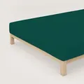 Produktbild: Schlafgut Spannbetttuch Pure aus Bio Baumwolle 90x190 - 100x220 cm | green-deep - grün