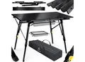 Produktbild: KESSER® Campingtisch faltbar Klapptisch mit Aluminiumrahmen Aufrollbare Tischplatte Falttisch klappbar höhenverstellbar inkl. Tragetasche mit Trageband & Netztasche