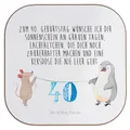 Produktbild: Mr. & Mrs. Panda Untersetzer für Gläser 40. Geburtstag Maus Pinguin - Geschenk, Happy Birthday, Kuchen, Coaster, Geburtstagsfeier, Tassen, Tischuntersetzer, Party, Glas, gläseruntersetzer