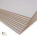 Produktbild: 3mm 60 x 40 cm 10er Set MDF-Platten | weiß lackiert, Perfekt für Lasergravur, CN