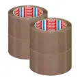 Produktbild: 4x Tesa Packband Klebeband Paketband Packfilm PP 66m x 50mm braun 4195