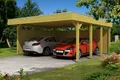 Produktbild: Skanholz Doppelcarport Friesland 3, BxT: 557x555 cm, 210 cm Einfahrtshöhe, (Set), mit Seiten- und Rückwänden