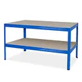 Produktbild: BRB Packtisch/Werkbank, BxTxH 1500 x 600 x 900 mm, Tragkraft 350 kg/Boden, blau