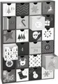Produktbild: BRUBAKER befüllbarer Adventskalender DIY Weihnachtskalender mit 24 Türchen zum Befüllen Schwarz Weiß - 39cm (1-tlg), Kalender Weihnachten für Gutscheine Süßigkeiten