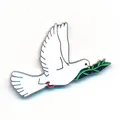 Produktbild: hegibaer Taube Frieden Peace Liebe Friedenstaube Badge Metall Button Pin Anstecker 0834