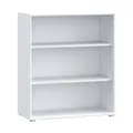 Produktbild: Forte TEMPRA2 Bücherregal 70 80, modernes Regal, weißes Standregal, Büro, Home Office, Holzwerkstoff, Weiß, 73,7 cm breit x 85,5 cm hoch x 34,8 cm tief