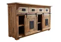 Produktbild: MASSIVMOEBEL24.DE Railway Sideboard 150x45x90 Mango, Farbe:Natur lackiert, Größe:150x45x90 cm (BxTxH)
