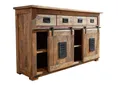 Produktbild: Massivmoebel24 Sideboard (Sideboard Mango 150x45x90 natur lackiert RAILWAY #120)