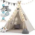 Produktbild: DeubaXXL DE Tipi Spielzelt Weiß 160x130x130cm 109523