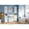 Produktbild: Badmöbel-Set Linus Hochglanz Weiß 105 cm 3-tlg.