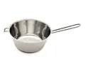 Produktbild: Blanchiersieb flacher Boden Seiher Küchensieb Blanchiersieb Ø22cm Edelstahl Weis