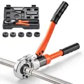 Produktbild: VEVOR Presszange Hydraulik V-Kontur, Rohrpresszange für Edelstahlrohr, Crimpzange mit Backen V12, V15, V18, V22, V28 & Tragekoffer, Presswerkzeug-Set für Sanitärreparaturen & -installationen