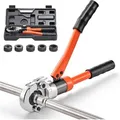 Produktbild: Vevor Presszange Hydraulik V-kontur, Rohrpresszange Für Edelstahlrohr, Crimpzange Mit Backen V12, V15, V18, V22, V28 & Tragekoffer, Presswerkzeug-set Für Sanitärreparaturen & -installationen