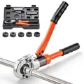 Produktbild: VEVOR Presszange Hydraulik V-Kontur, Rohrpresszange für Edelstahlrohr, Crimpzange mit Backen V12, V15, V18, V22, V28 & Tragekoffer