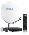 Produktbild: Schwaiger SAT8240HD SAT-Antenne (72 cm, Stahl, Twin LNB, hellgrau)