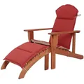 Produktbild: Gardenson Deckchair, Eukalyptusholz, Holz, Eukalyptusholz, Hartholz, Füllung: Polyester, 70x93x142 cm, Auflage, abnehmbares Fußteil, Gartenmöbel, Gartenliegen