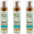 Produktbild: Garnier NATURAL BRONZER Selbstbräunungs Mousse 3 x 200ml - mit Kokos-Wasser