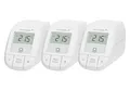 Produktbild: Homematic IP 3er Set Smart Home Heizkörperthermostat – Basic, digitaler Thermostat Heizung, Steuerung per App, Alexa, Google Assistant, einfache Installation, Energie sparen, 156541A0