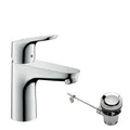 Produktbild: Hansgrohe Focus Einhebel-Waschtischmischer 100 mit Zugstangen-Ablaufgarnitur