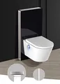 Produktbild: Glasdeals Inh. Lars Apitius Schwarzglas Sensor - Sanitärmodul für Wand-WC, Weiß, Glas, Wandmontage, Toilette