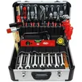 Produktbild: FAMEX 420-88 Alu Werkzeugkoffer PROFESSIONAL bestückt mit Werkzeug Set - Werkzeuge aus CV-Stahl, Top-Qualität