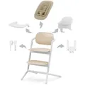 Produktbild: cybex Gold Hochstuhl Lemo 4 in 1 Set, Weiß, Ahorn, Holz, Kunststoff, 54.5x81.5x56 cm, Fußstütze verstellbar, Sitzfläche Essbrett abnehmbar, höhenverstellbar, Babymöbel, Hochstühle & Zubehör, Hochstühle