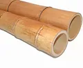 Produktbild: Bambusrohr Moso Natur 100cm Durch. 9,8 bis 12cm gelbbräunlich, hitzebehandelt und getrocknet von bambussi.com