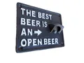 Produktbild: Deko-Impression Flaschenöffner Wandflaschenöffner Kapselheber best beer is an open beer Gusseisen (1-tlg)