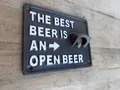 Produktbild: Wandflaschenöffner Kapselheber best beer is an open beer Gusseisen inkl. Versand