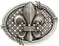 Produktbild: BELTINGER Gürtelschnalle Noble Lily 4,0 cm | Buckle Wechselschließe Gürtelschließe 40mm Massiv | Wechselgürtel bis 4cm | Silber