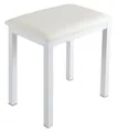 Produktbild: Funkey B100 Klavierbank Metall Kunstleder weiß Klavierhocker Pianobank Keyboard