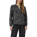 Produktbild: s.Oliver Langarmbluse mit All-Over Leo Print grau XS (34)