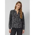 Produktbild: s.Oliver Langarmbluse Bluse Langarmbluse aus Viskosemix mit Leo-Print grau XS (34)