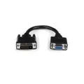 Produktbild: StarTech.com DVI auf VGA Adapter - St/Bu - VGA-Adapter - DVI-I (M) - HD-15 (W) - 20cm - Flügelschrauben - Schwarz (DVIVGAMF8IN)
