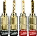 Produktbild: Oehlbach 3021 Lautsprecher-Steckverbinder Stecker, gerade Rot, Schwarz 4St.