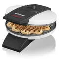 Produktbild: Cloer 1621 Waffeleisen für klassische Herzwaffeln, 930 W, Waffelgröße 15,5 cm, stufenlos wählbarer Bräunungsgrad, weiß, Metall