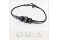 Produktbild: Edelschmiede925 Silberarmband rustikales Armband 925/- Sterling Silber geschwärzt 21 cm