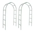 Produktbild: vidaXL Pergola 2x Garten Rosenbogen Torbogen Rankgitter Rosensäule, BxTxH: 39x140x240 cm