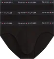 Produktbild: Tommy Hilfiger Herren 3er Pack Unterhosen Hip Briefs mit Logobund, Schwarz (Blk/Blk/Blk), L
