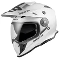Produktbild: Bogotto Motocrosshelm V331 Enduro Helm, Notfallsystem-Polsterung (EQRS),integriertes Sonnenvisier weiß XS