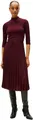 Produktbild: Tommy Hilfiger Damen Kleid Slim Rib Mix Midi-Länge, Rot (Deep Burgundy), L