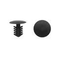 Produktbild: sourcing map 30 Stk 6mm Schwarz Loch Durchm. Plastik Nieten Verschluss Klammer Auto de