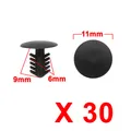 Produktbild: 30 Stk 6mm Schwarz Loch Durchm. Plastik Nieten Verschluss Klammer Auto
