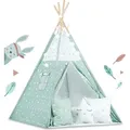 Produktbild: Nukido Tipi Zelt für Kinder Teepee Girlande Kissen - Zelt - Kinderzelt - Kinderspielhaus - Spielzelt - Kinderhaus - Kinderzelt für Drinnen und Dr...